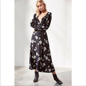 free people falling flowers frock dress Free People Falling Flowers Frock Mini Dress Pink Black Sequins
